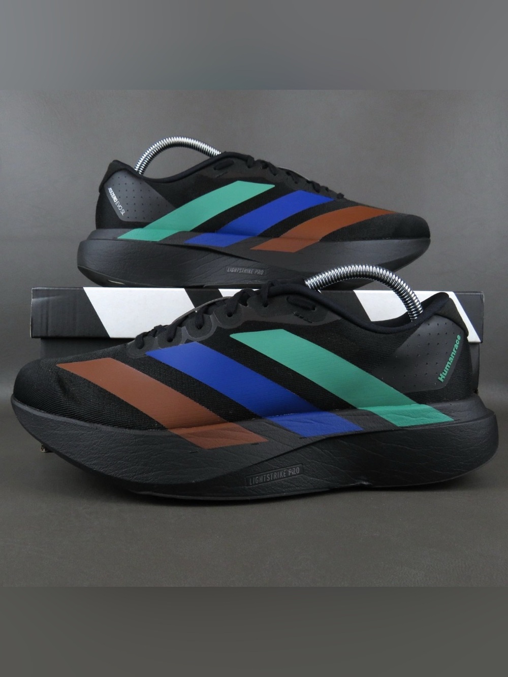Adidas x Pharrell Adizero Evo SL Humanrace black brown green blue Shoes KI3392